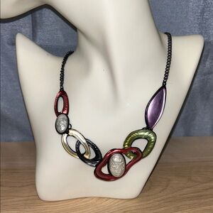 Multicolor Statement Necklace 18 inches